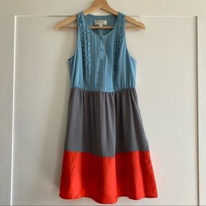 Anthro Moulinette Soeurs Tricolored Dress | Size 0